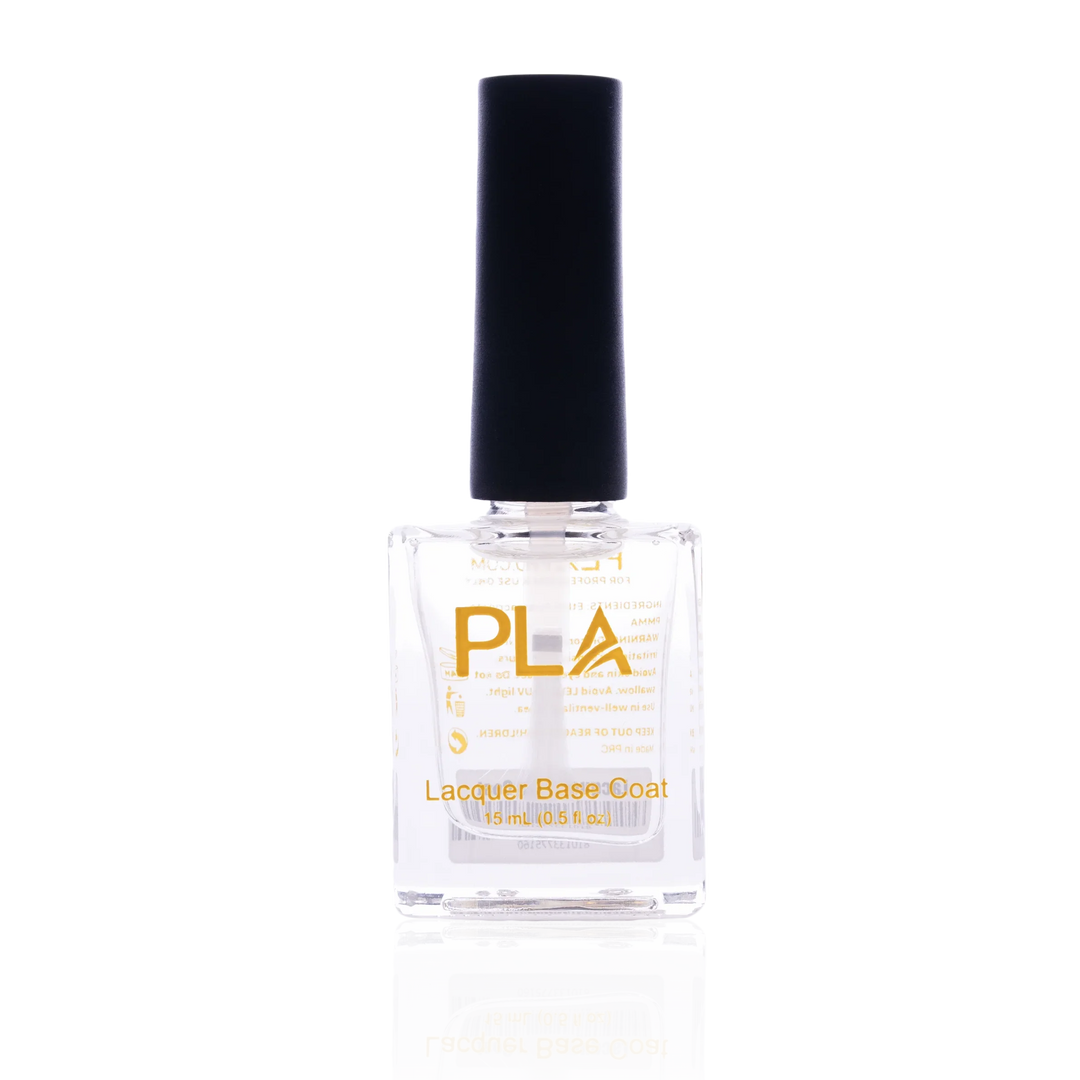 PLA Lacquer Base Coat Nail Polish (front view of bottle)
