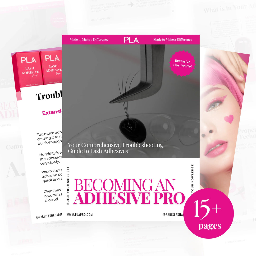 PLA Lash Adhesive Pro E-Book | Digital Download (front view of the guide)
