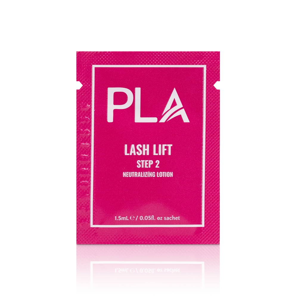 PLA Lash Lift and Tint Line: Lash Lift Step 2 Sachet (front view of the sachet)