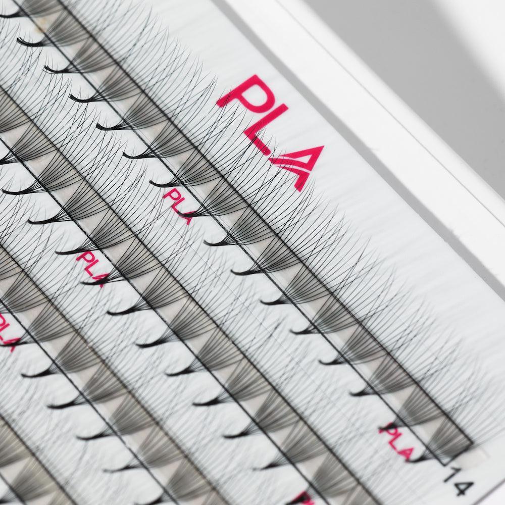 PLA ProMade Lashes — 2.0 (close up top view of promades in tray)