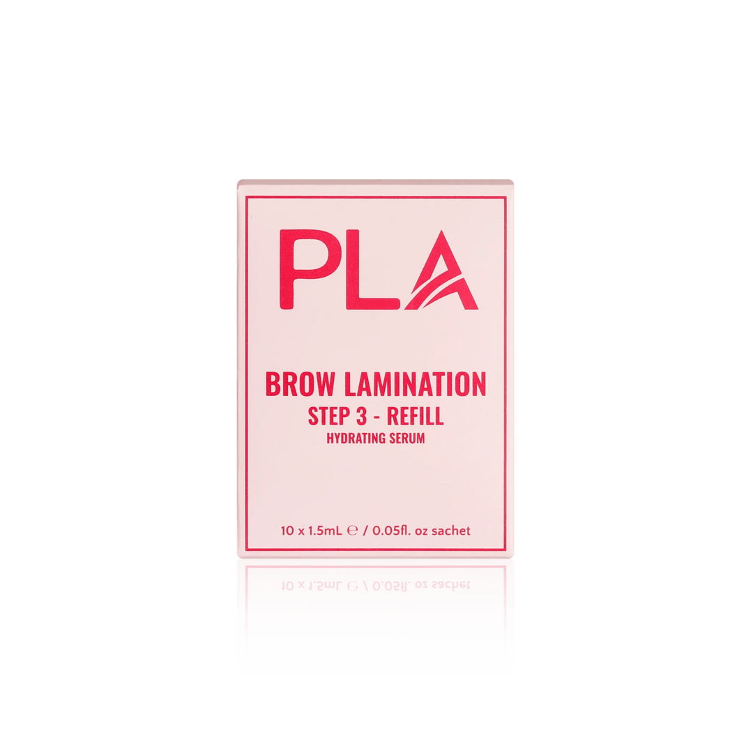 PLA's Brow Lamination Line: Brow Lamination Step 3 Refill Pack, (front view of the box)