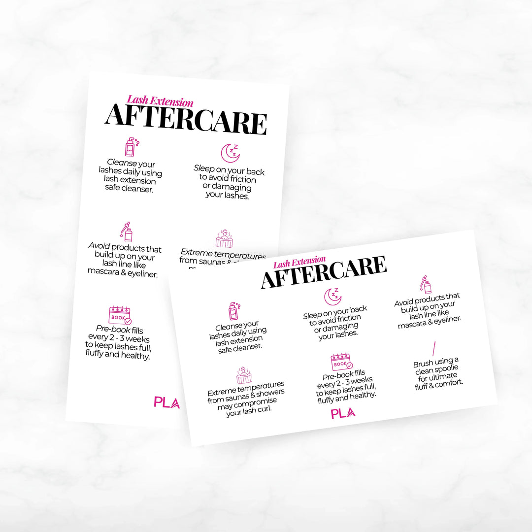 PLA Lash Extension Aftercare Card - Free Digital Download