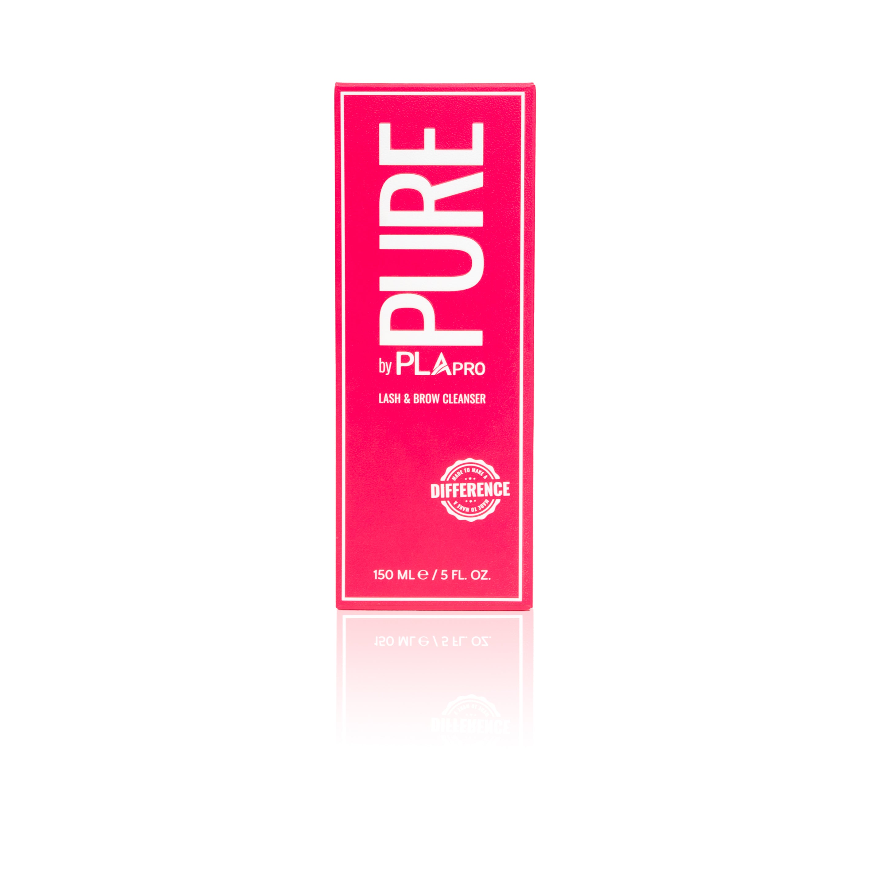 PLA Lash Cleanser (front view of the box, 150mL)