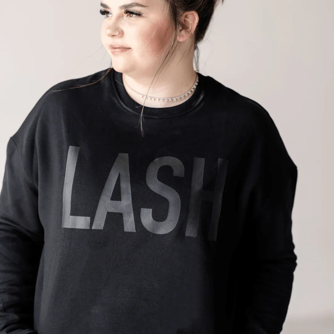 Lashes Shirt PLA Cropped Crew Black Paris Lash Academy