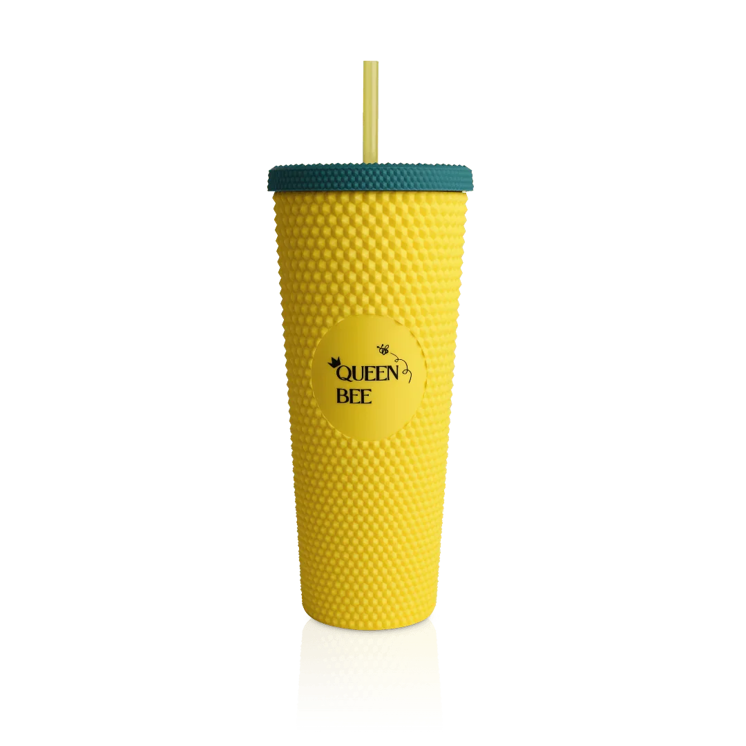 Studded Yellow Queen Bee Tumbler - Paris Lash Academy