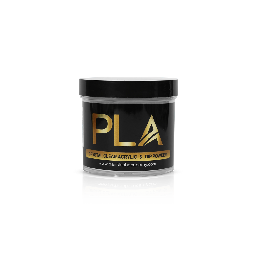 Acrylic Powder from Paris Lash Academy — (clear acrylic powder, 225g jar, front view)