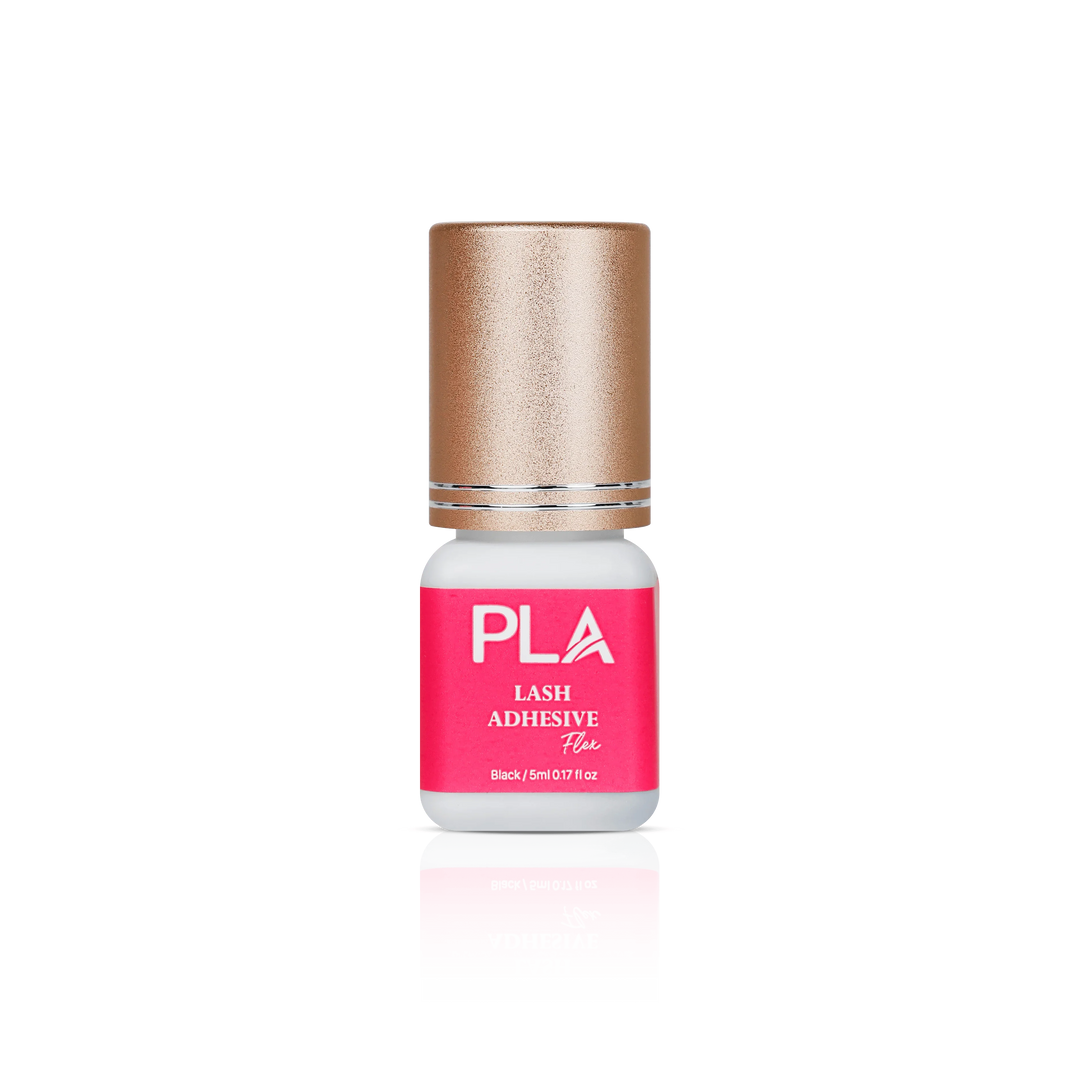 Lash Adhesive from Paris Lash Academy: Flex (5mL). Front view of adhesive bottle