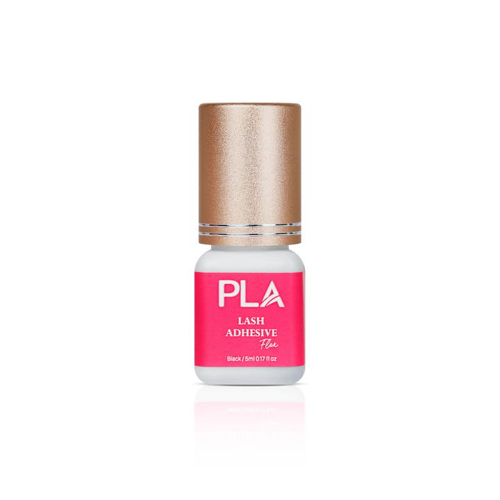 Lash Adhesive from Paris Lash Academy: Flex (5mL). Front view of adhesive bottle