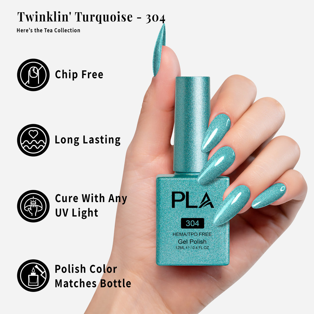 Twinklin' Turquoise  - 304 - Gel Polish