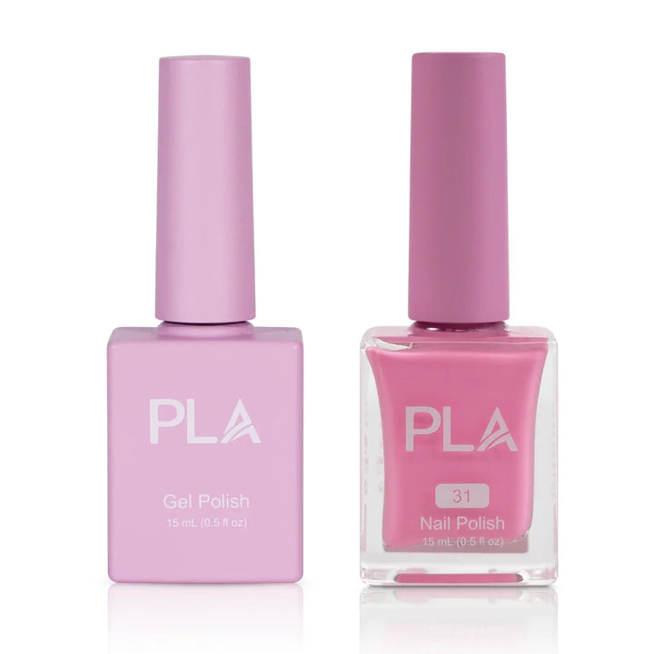 Pastel nail polish from PLA: Gram Gram's Rose Garden #31 (gel and lacquer duo, front view)