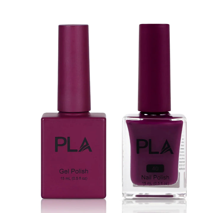 Purple nails from PLA: Ridiculously Good Looking #40 (gel and lacquer duo, front view)