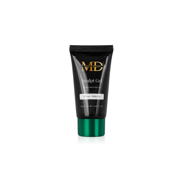 Black tube of MD Sculpt Gel on a white background