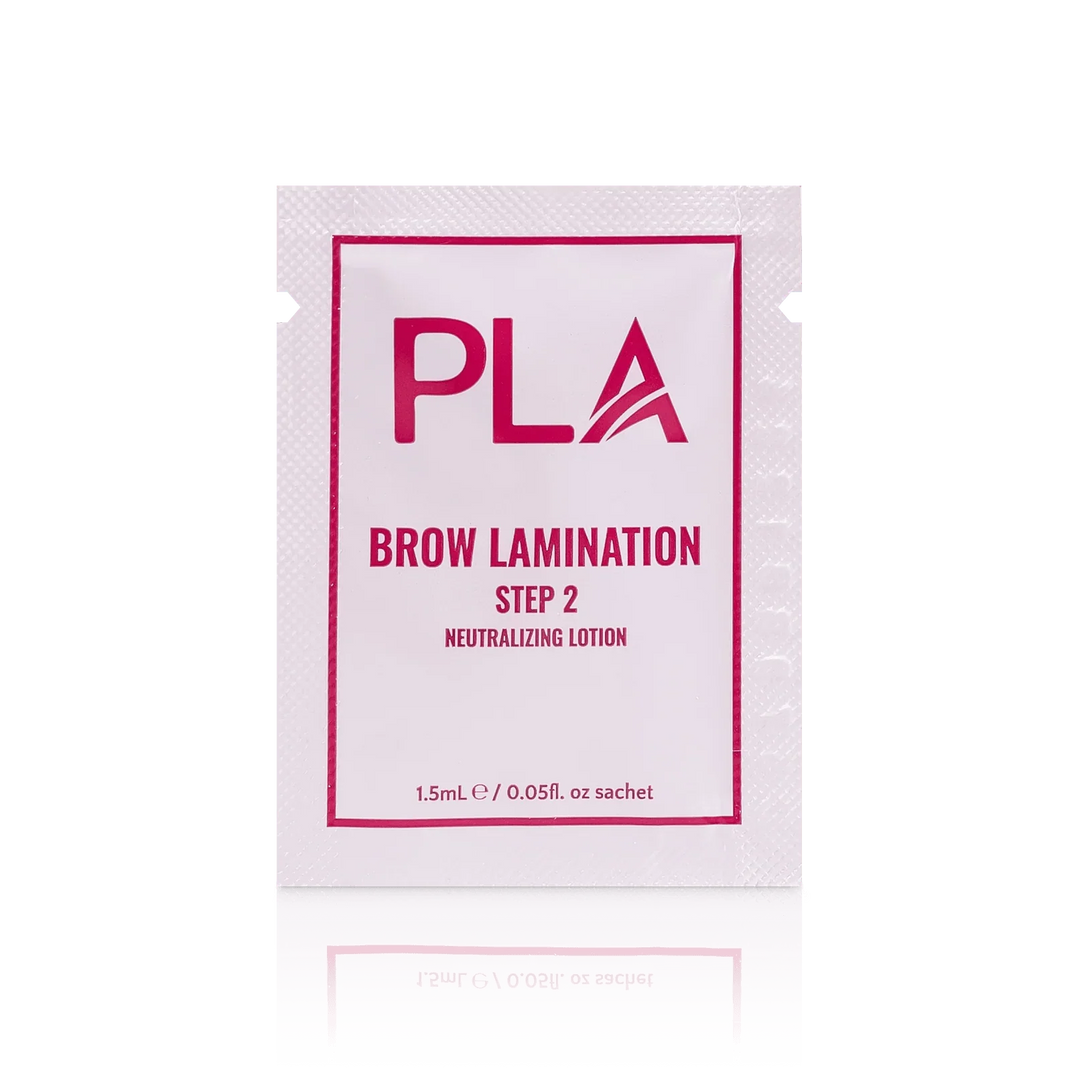 PLA's Brow Lamination Line: Brow Lamination Step 2 Sachet, (front view of the sachet)