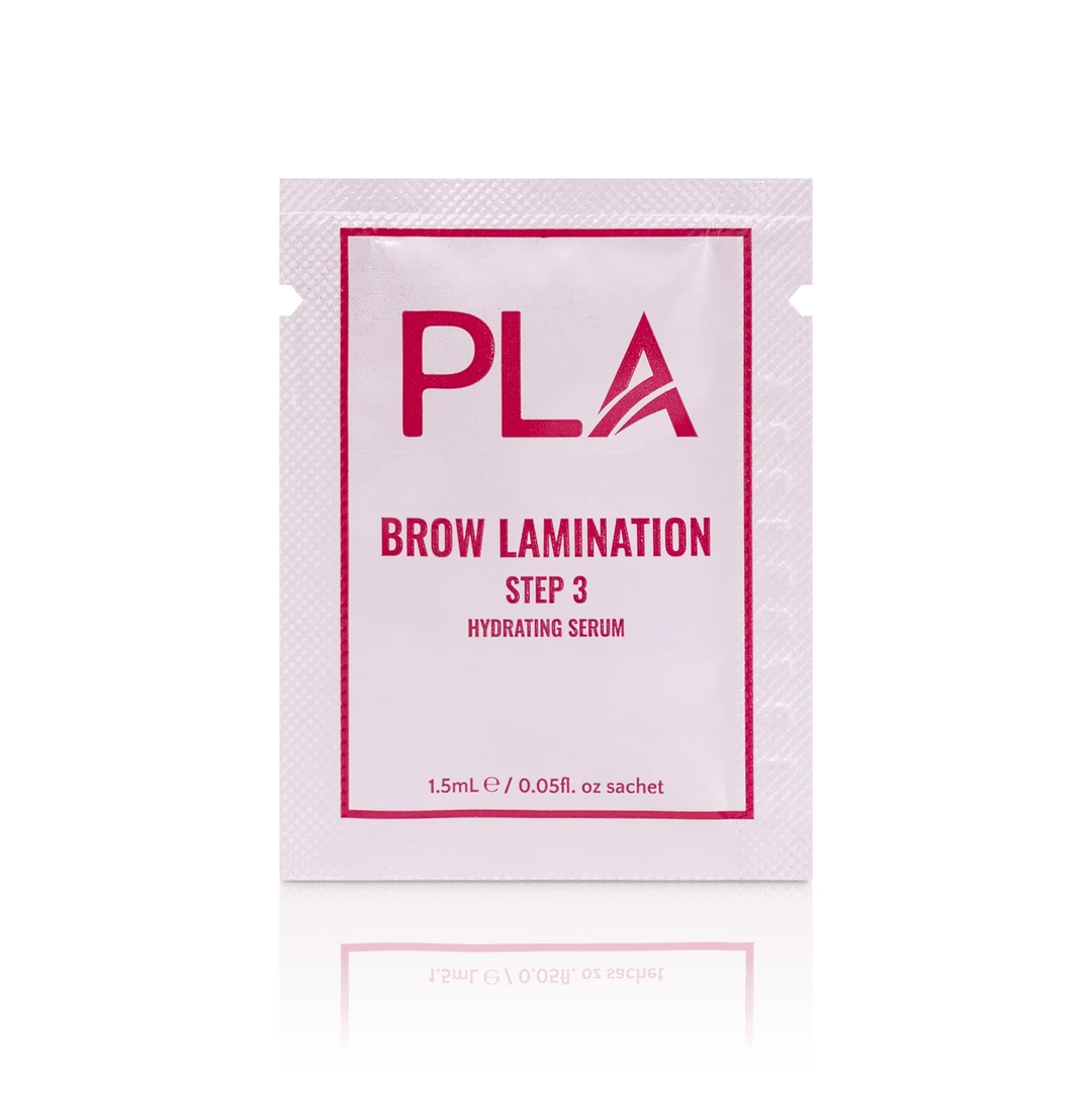 PLA's Brow Lamination Line: Brow Lamination Step 3 sachet, ( front view of the sachet)