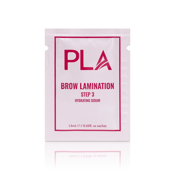 PLA's Brow Lamination Line: Brow Lamination Step 3 sachet, ( front view of the sachet)