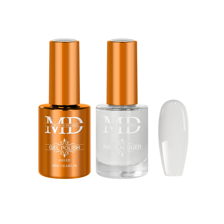 Two bottles of polish on a white background