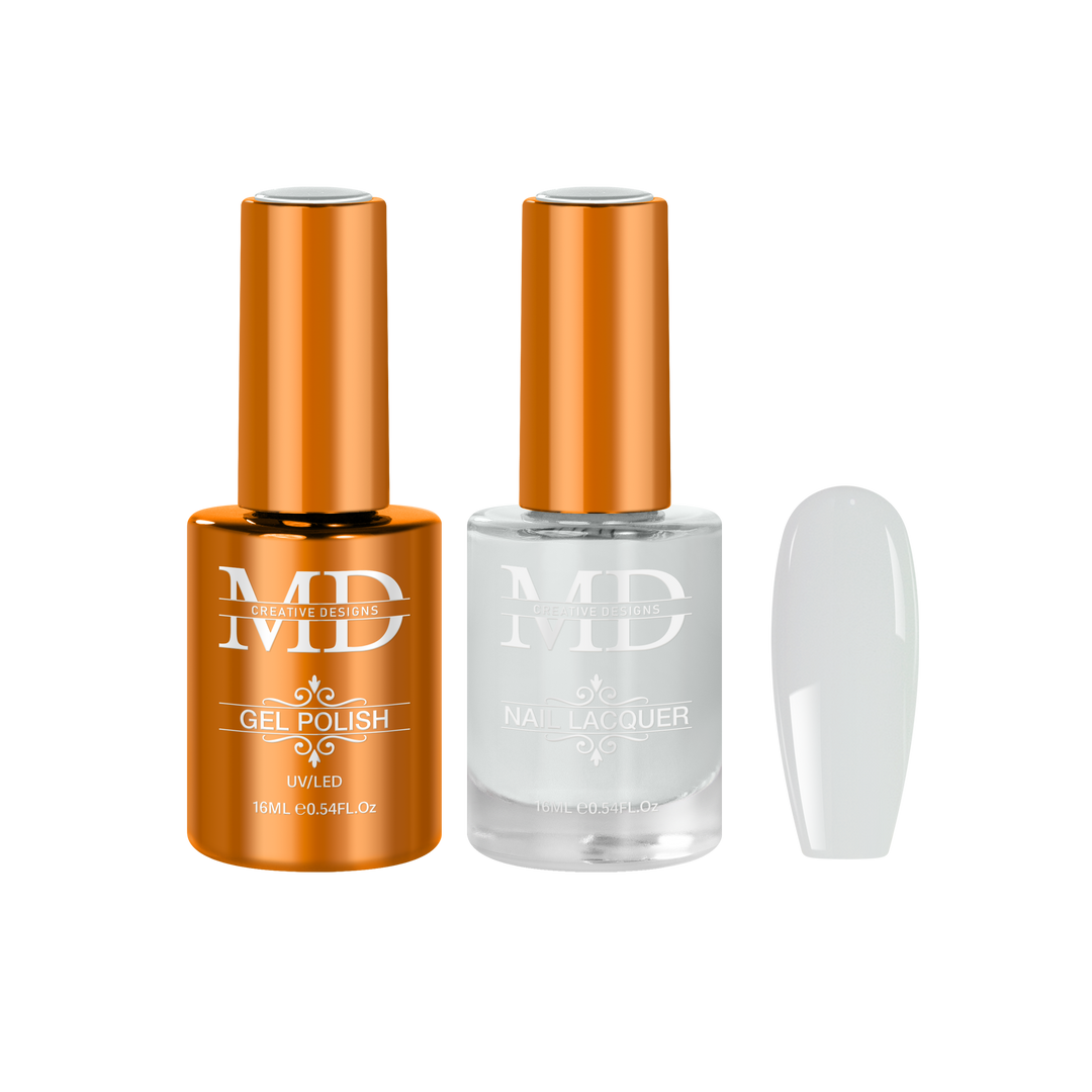 Two bottles of polish on a white background