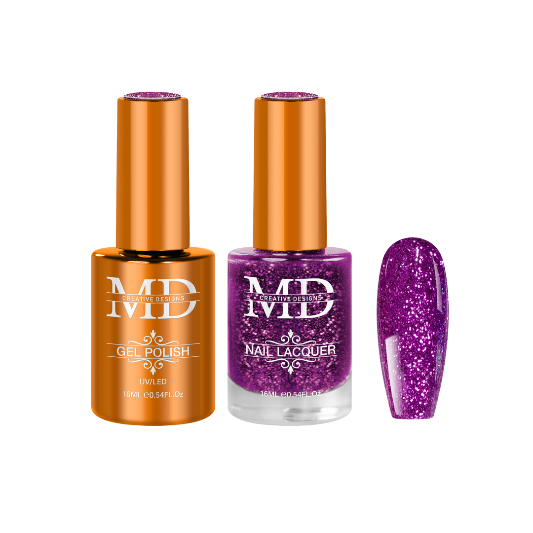Two nail polish bottles on a white background.
