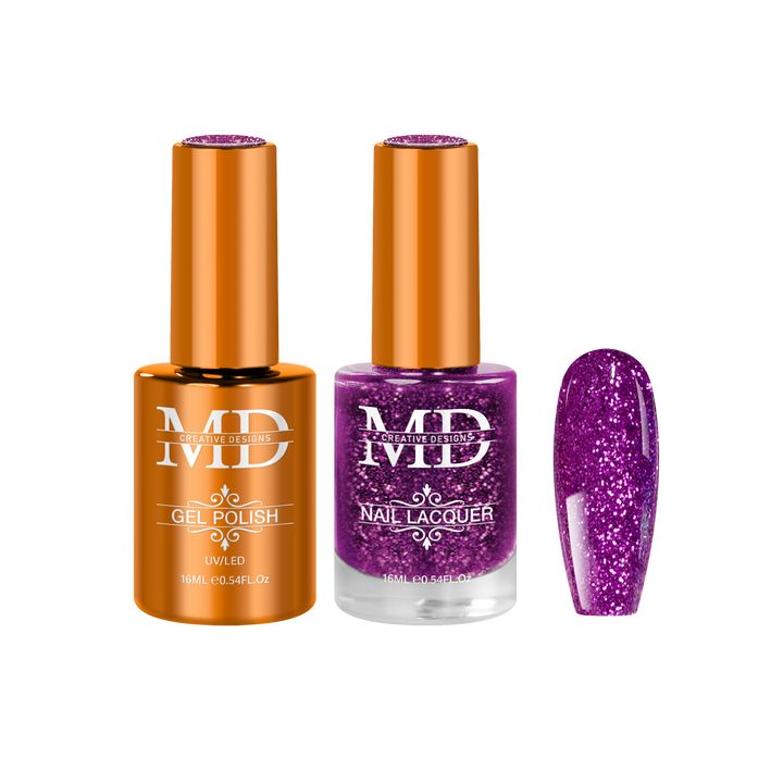 Two nail polish bottles on a white background.