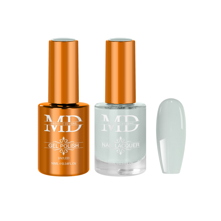 Two nail polish bottles on a white background