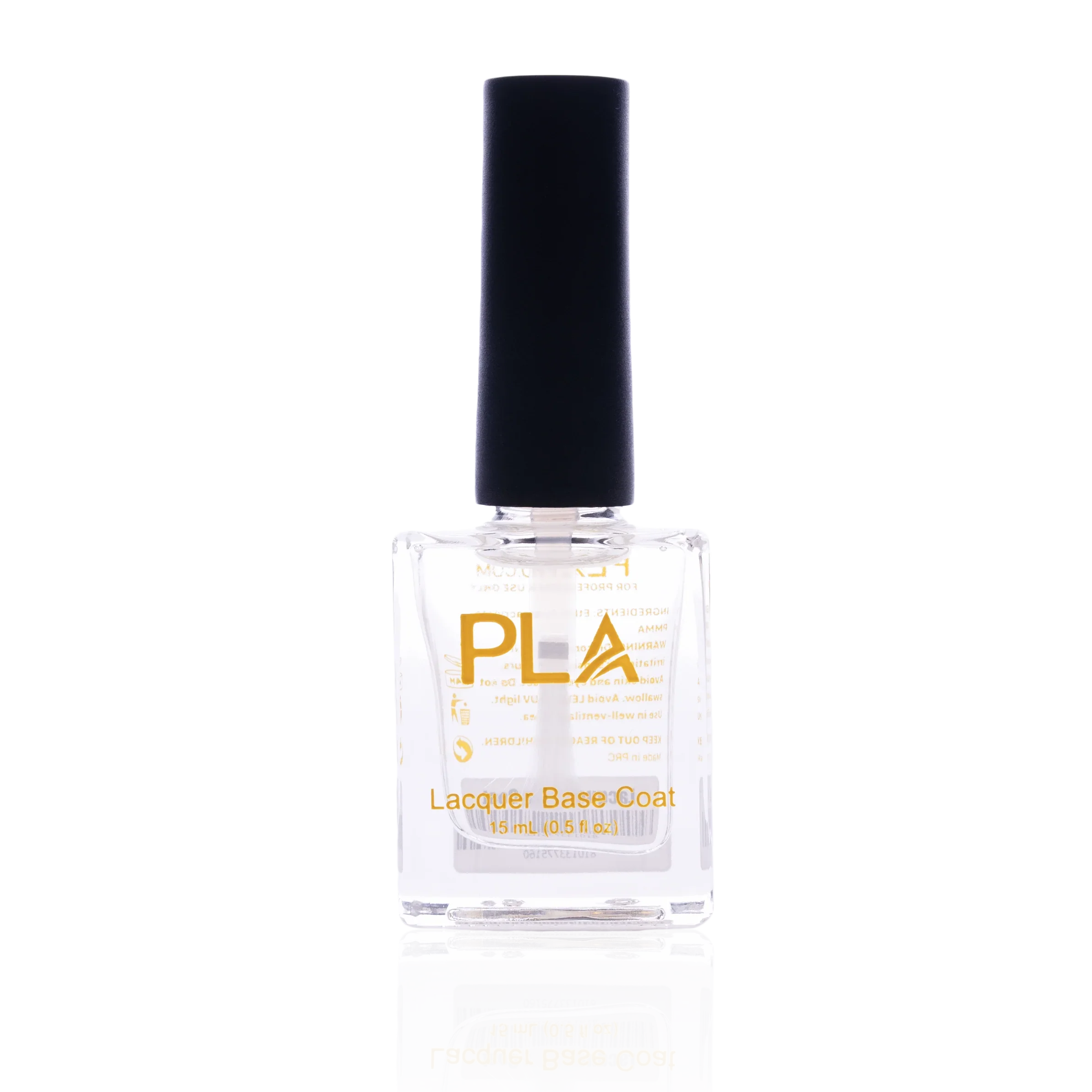 PLA Lacquer Base Coat Nail Polish (front view of bottle)