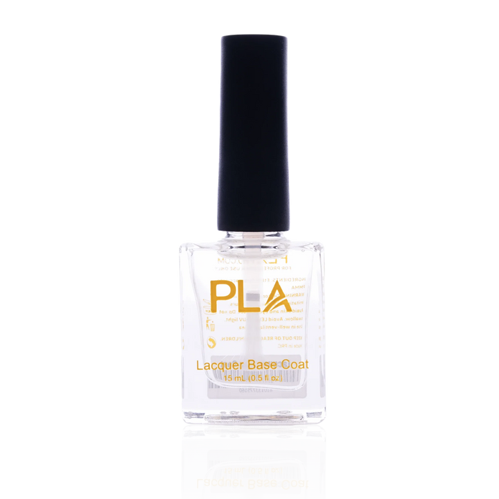 PLA Lacquer Base Coat Nail Polish (front view of bottle)