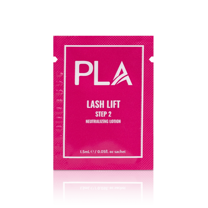 PLA Lash Lift and Tint Line: Lash Lift Step 2 Sachet (front view of the sachet)