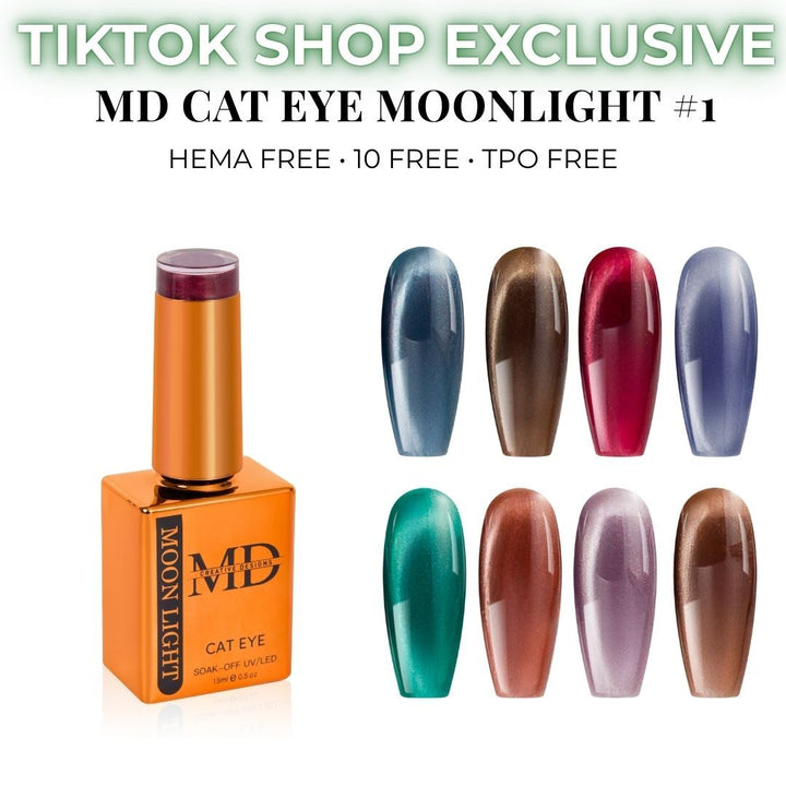 Orange nail polish bottle with &