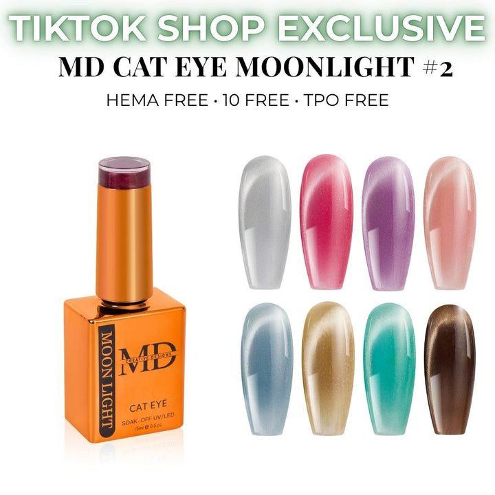 Orange nail polish bottle with &