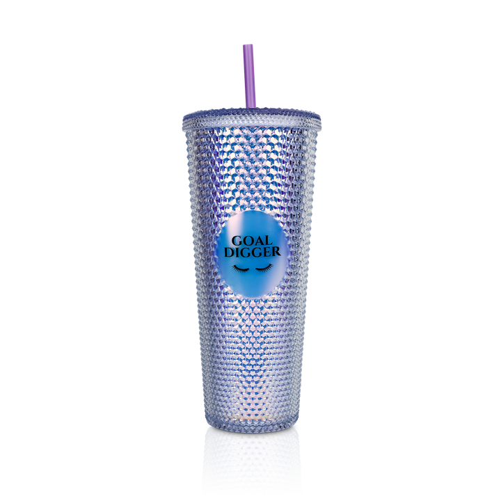 Studded Iridescent Goal Digger Tumbler (FINAL SALE)