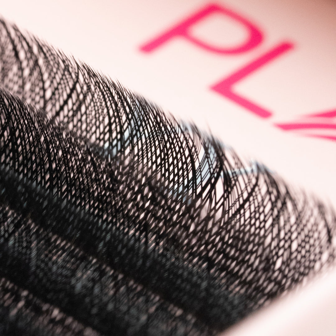 YY Lash tray from Paris Lash Academy - 0.05 (close up view of lashes in tray)