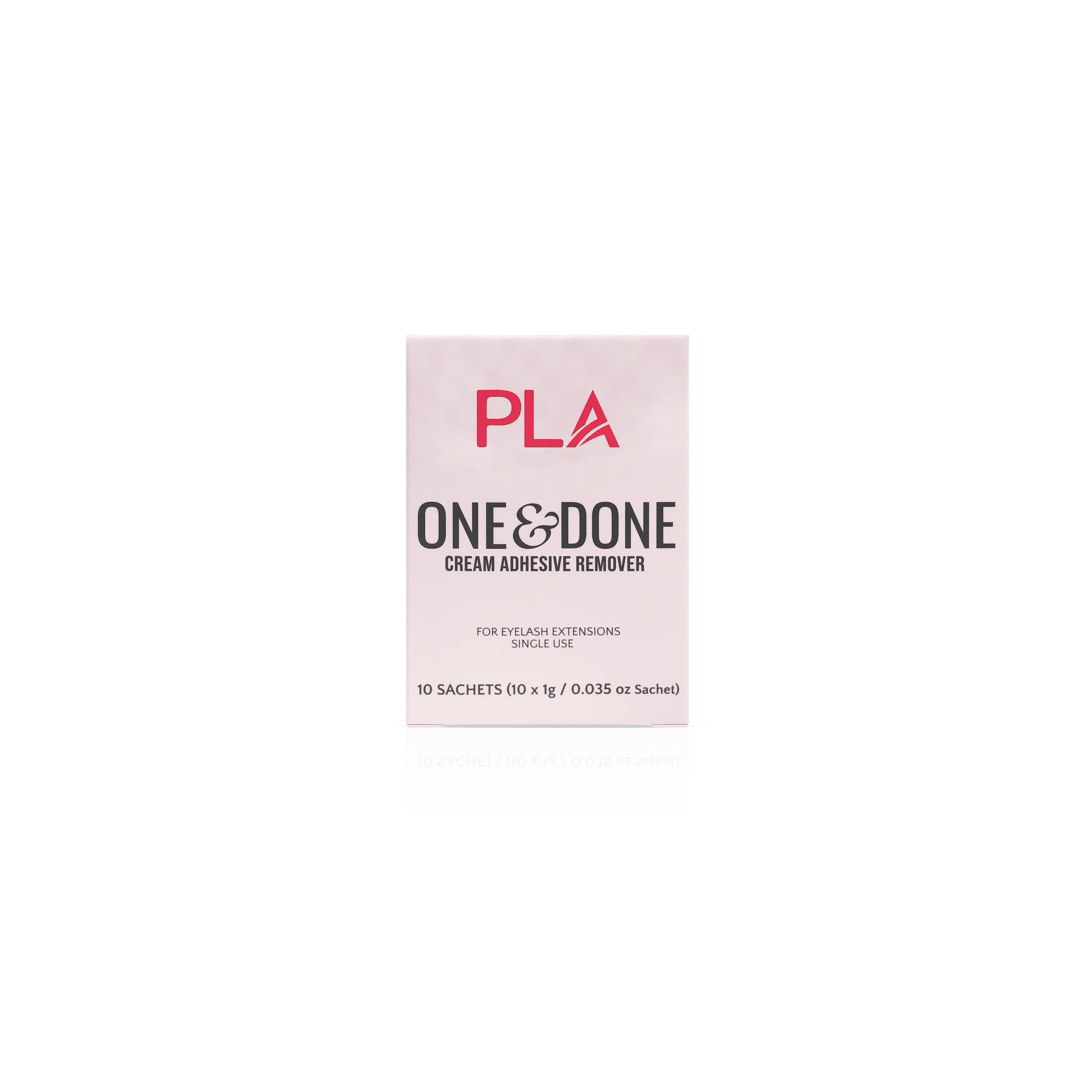 PLA Lash Remover 10-Pack, To-Go Size, front view of box