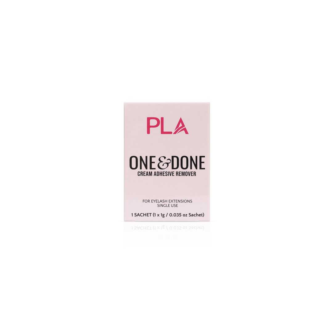 PLA Lash Remover Single Sample Pack, To-Go Size, front view of box