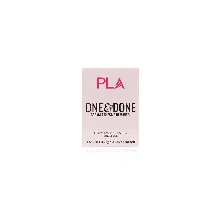 PLA Lash Remover Single Sample Pack, To-Go Size, front view of box