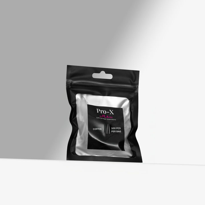 Black packaging of Pro-X on a gray background