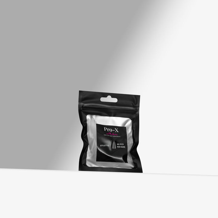 Black packaging with Pro-X label on a gray background