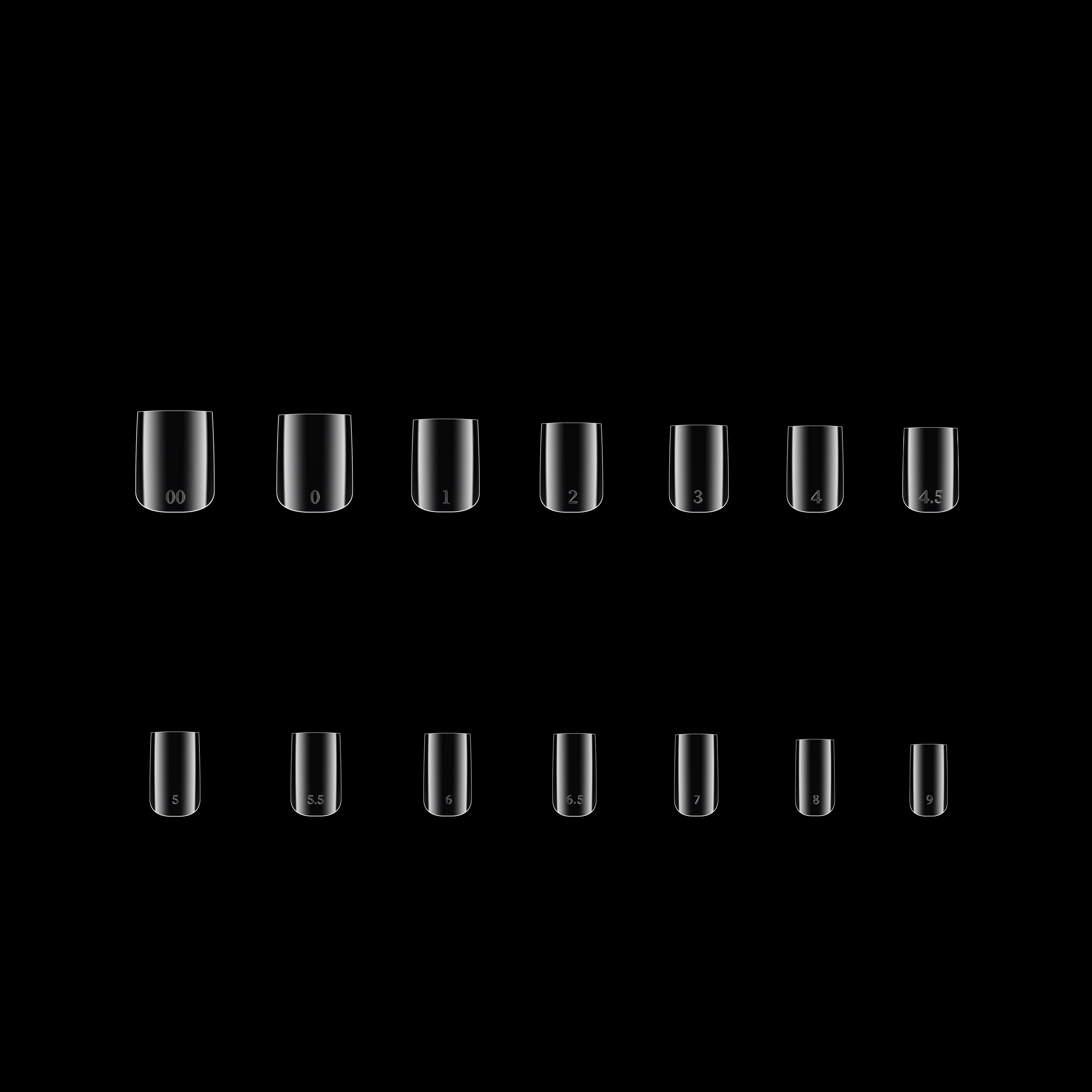 Pro-X Soft Gel Extension Tips - Square Bulk Refill (1000 pcs.)