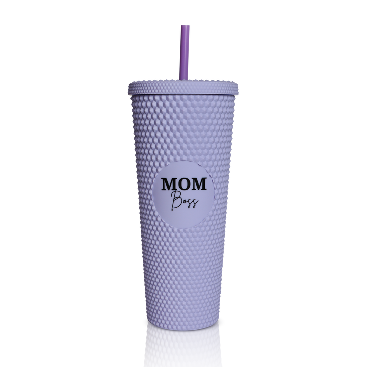 Studded Purple Mom Boss Tumbler (FINAL SALE)