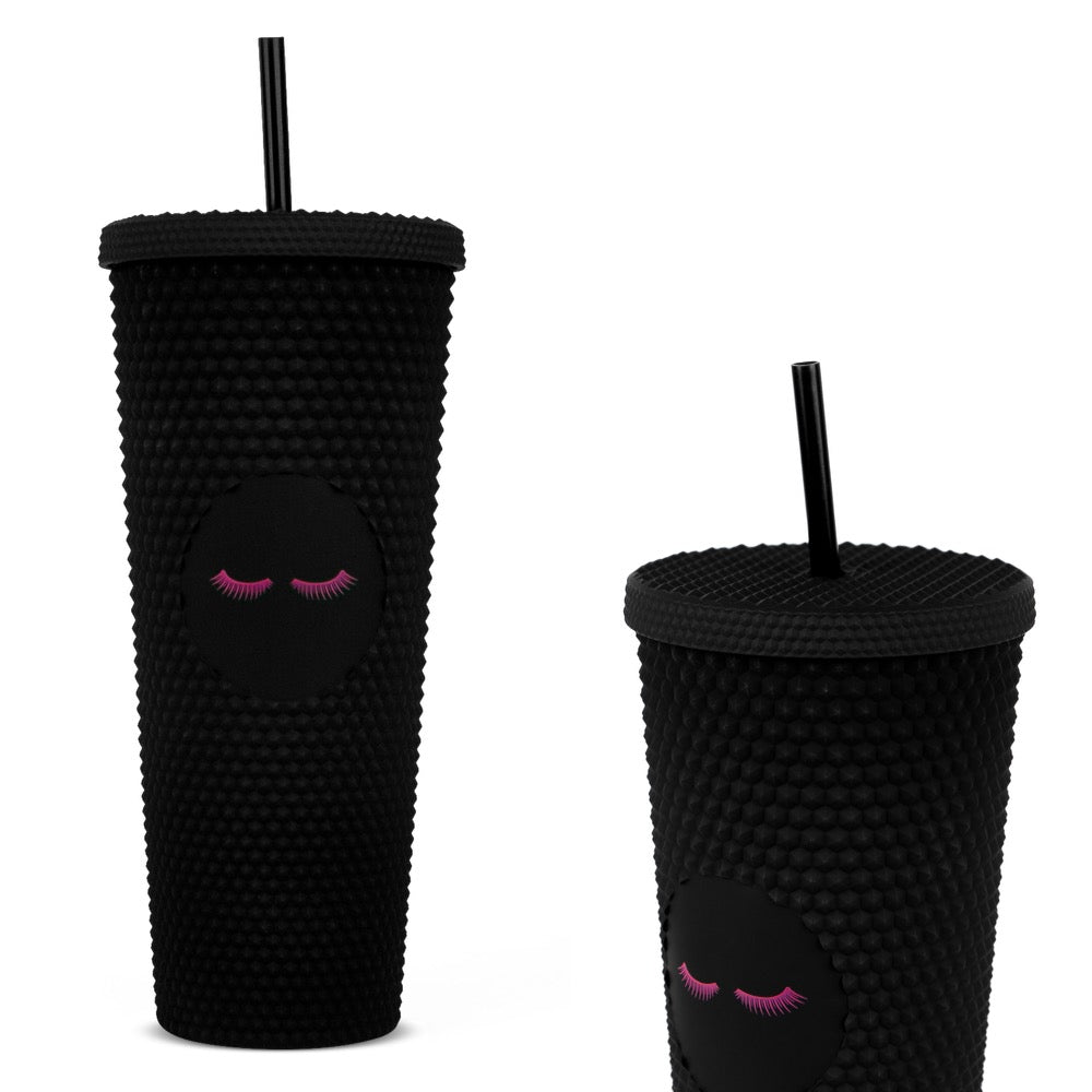 Studded Black Lash Tumbler (FINAL SALE)
