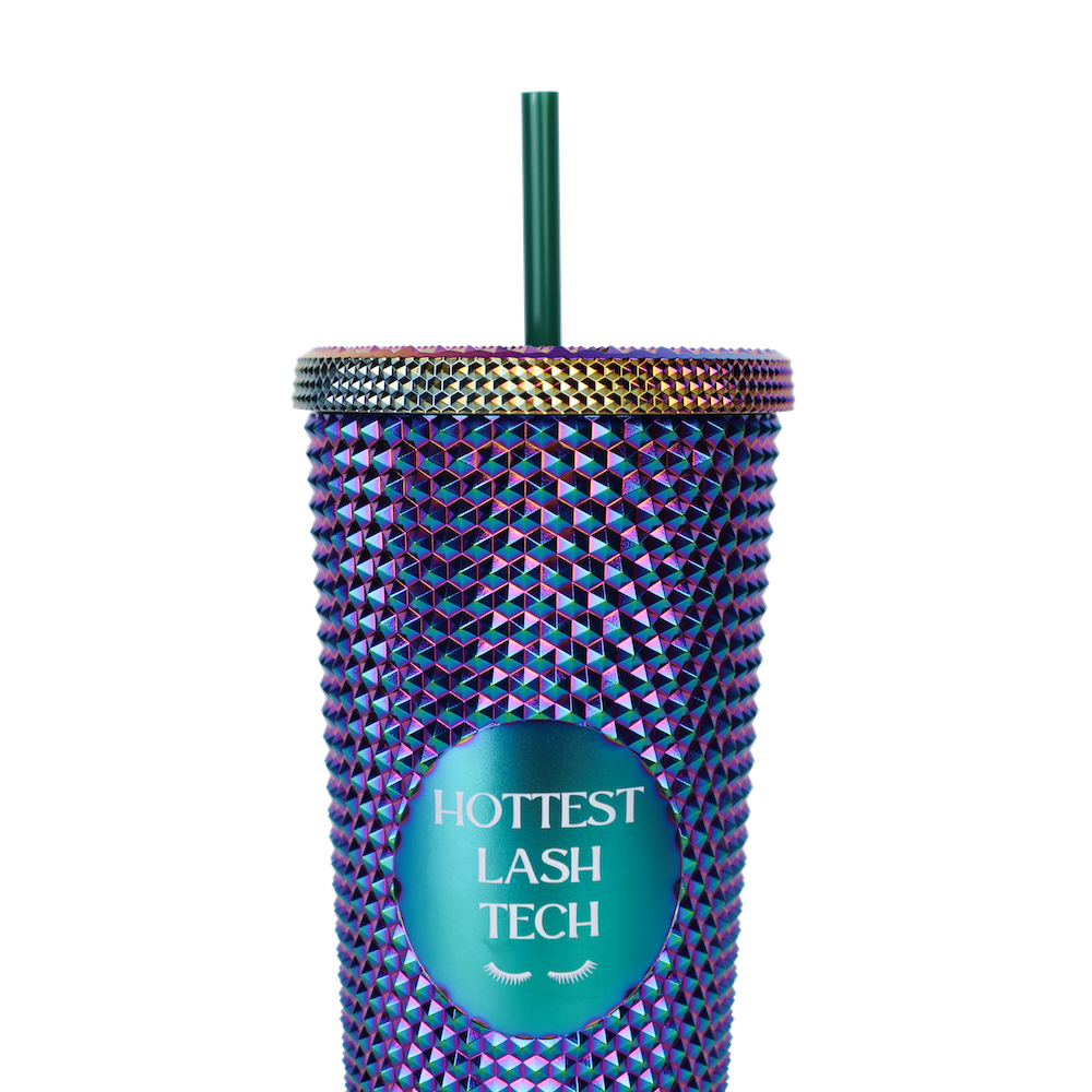 Studded Rainbow Chrome Hottest Lash Tech Tumbler (FINAL SALE)