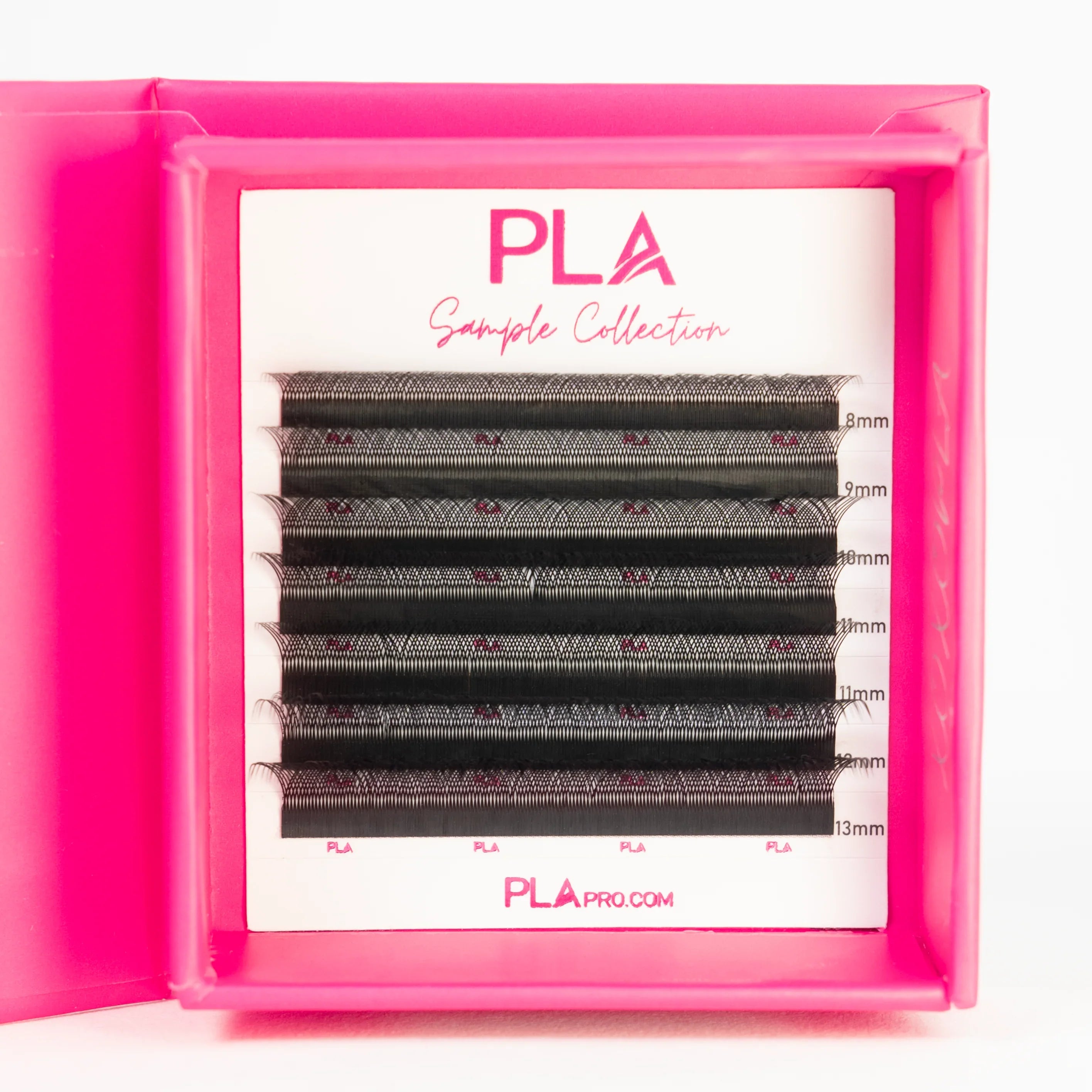 PLA Lash Extension Samples - YY Lash Tray (front view of open lash tray)