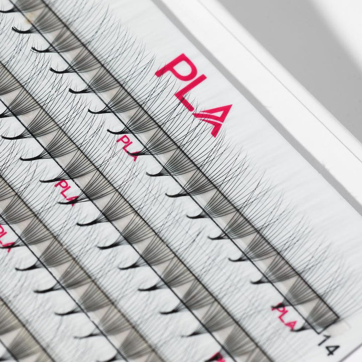 PLA ProMade Lashes — 2.0 (close up top view of promades in tray)