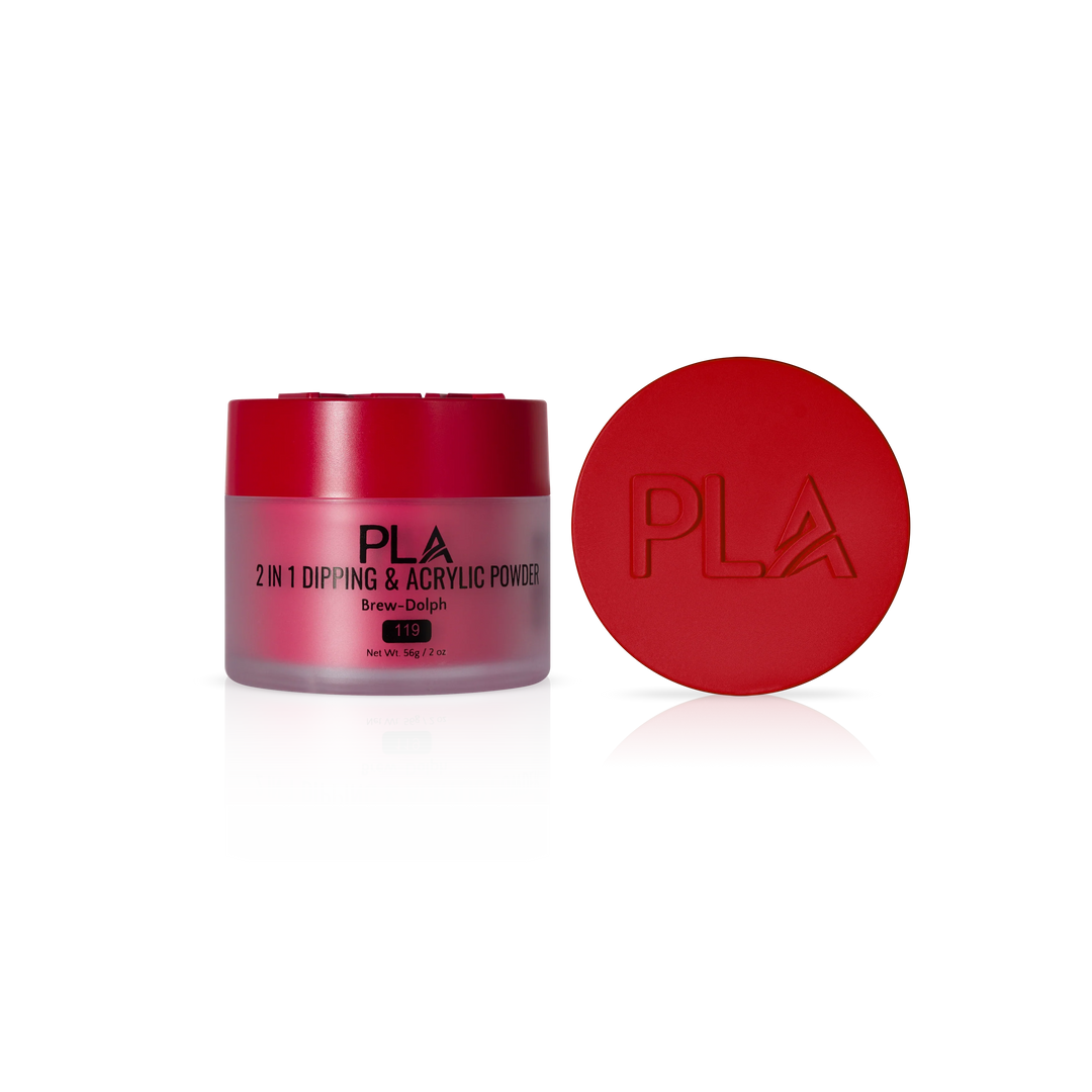PLA Nail Dip Powder (front view of the jar and lid)