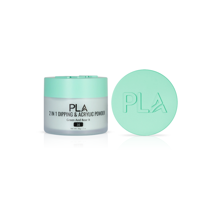 PLA Nail Dip Powder (front view of the jar and lid)