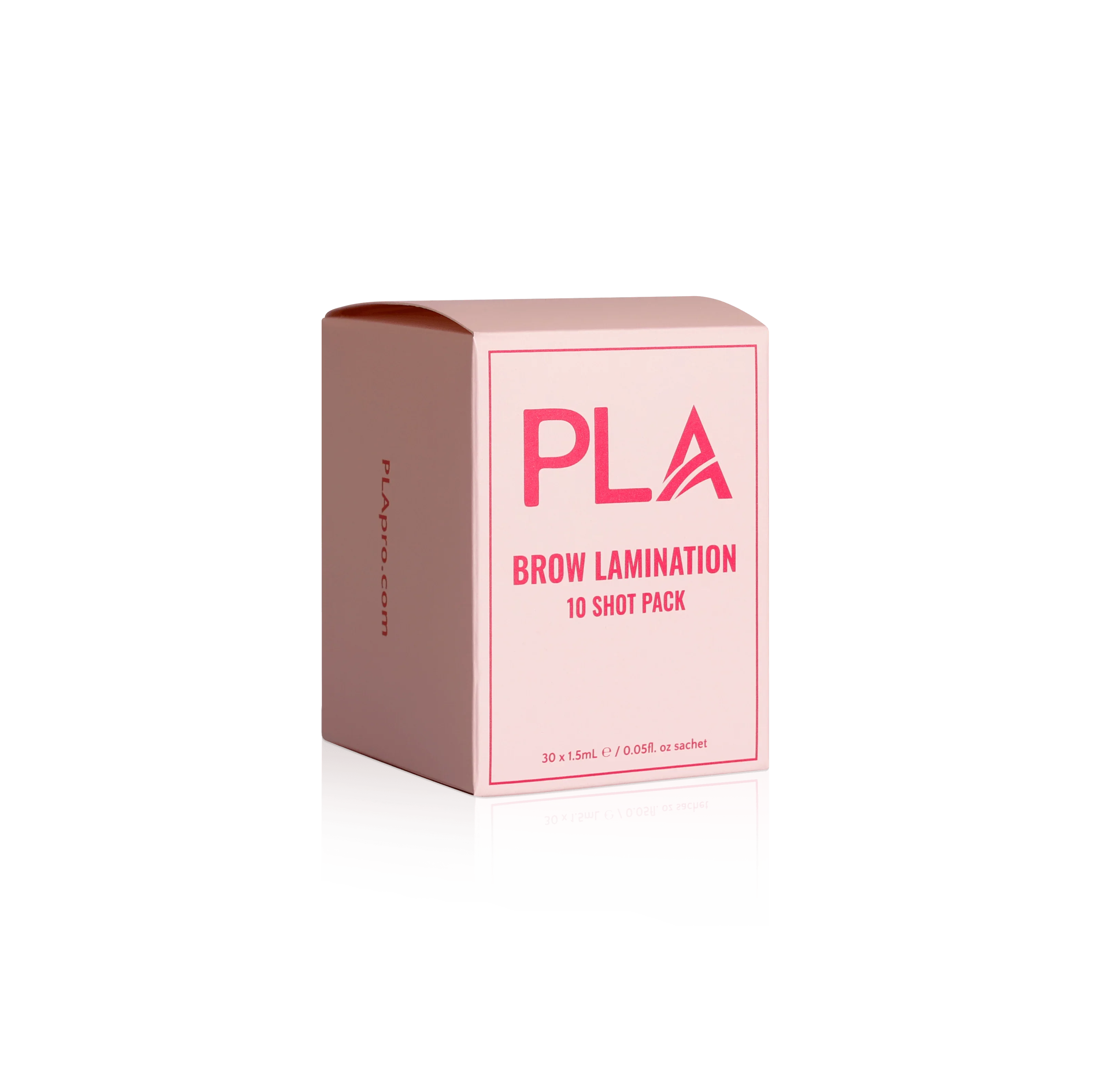PLA's Brow Lamination Line: Brow Lamination 10 Shot Pack, (front view of the box)