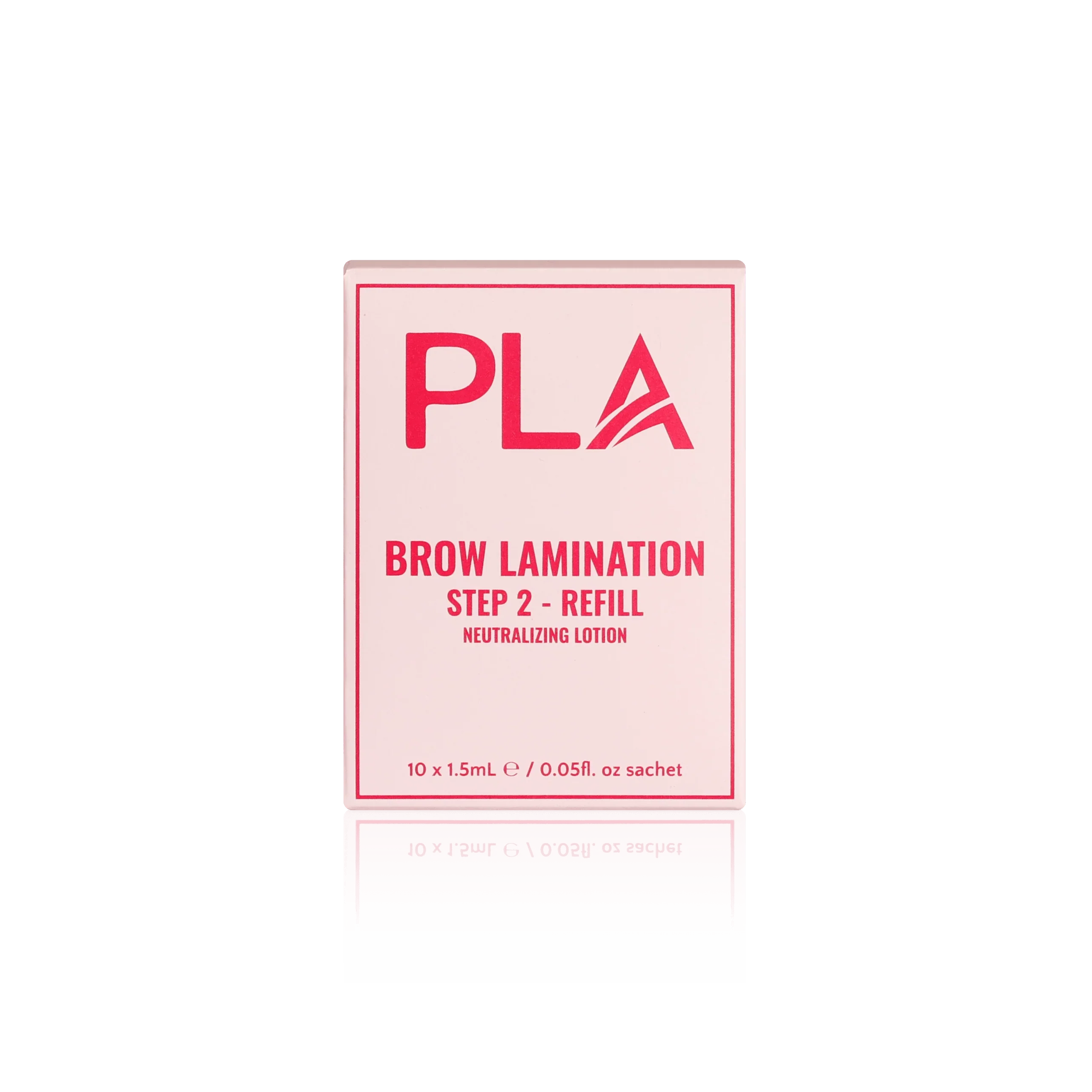 PLA's Brow Lamination Line: Brow Lamination Step 2 Refill Pack, (front view of the box)
