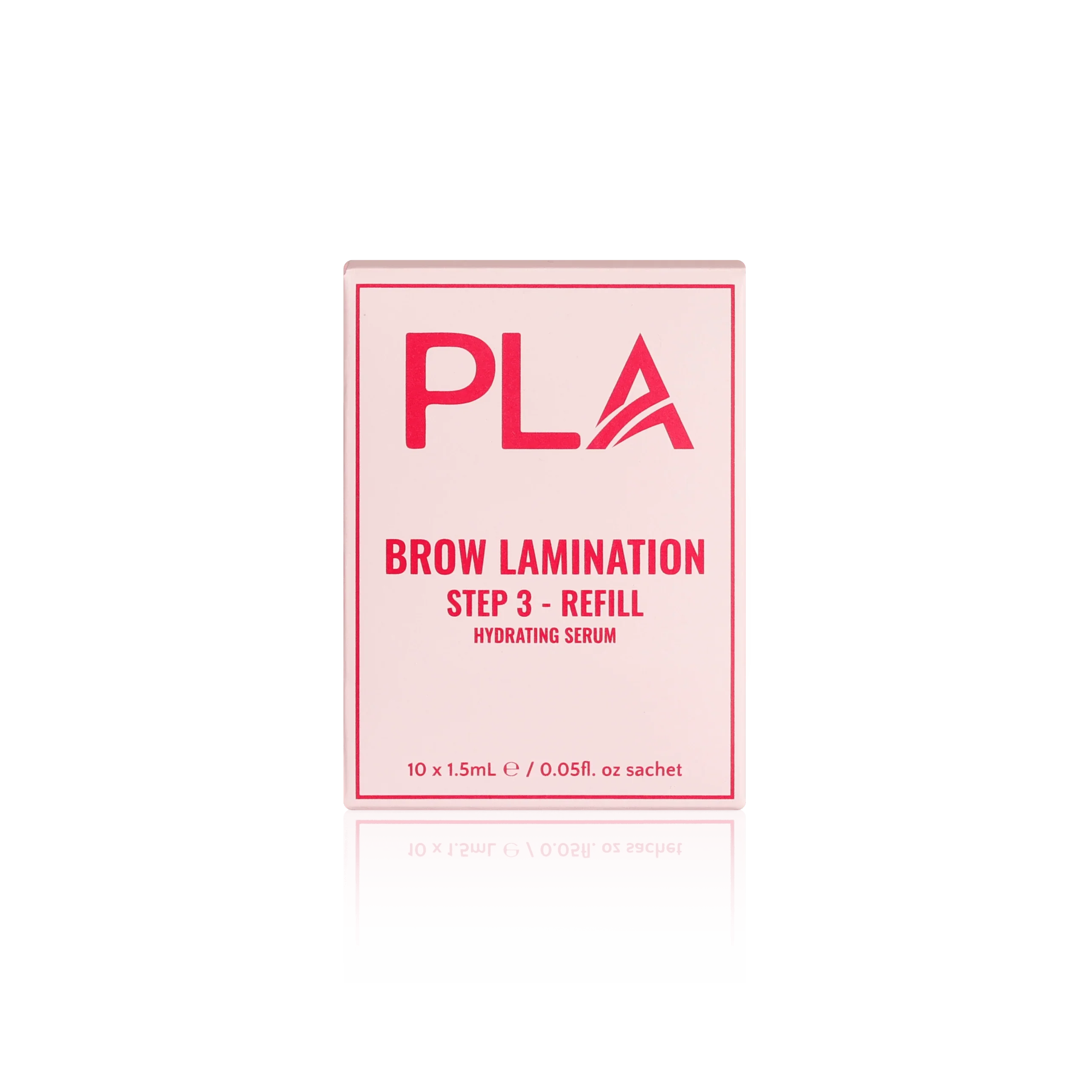 PLA's Brow Lamination Line: Brow Lamination Step 3 Refill Pack, (front view of the box)