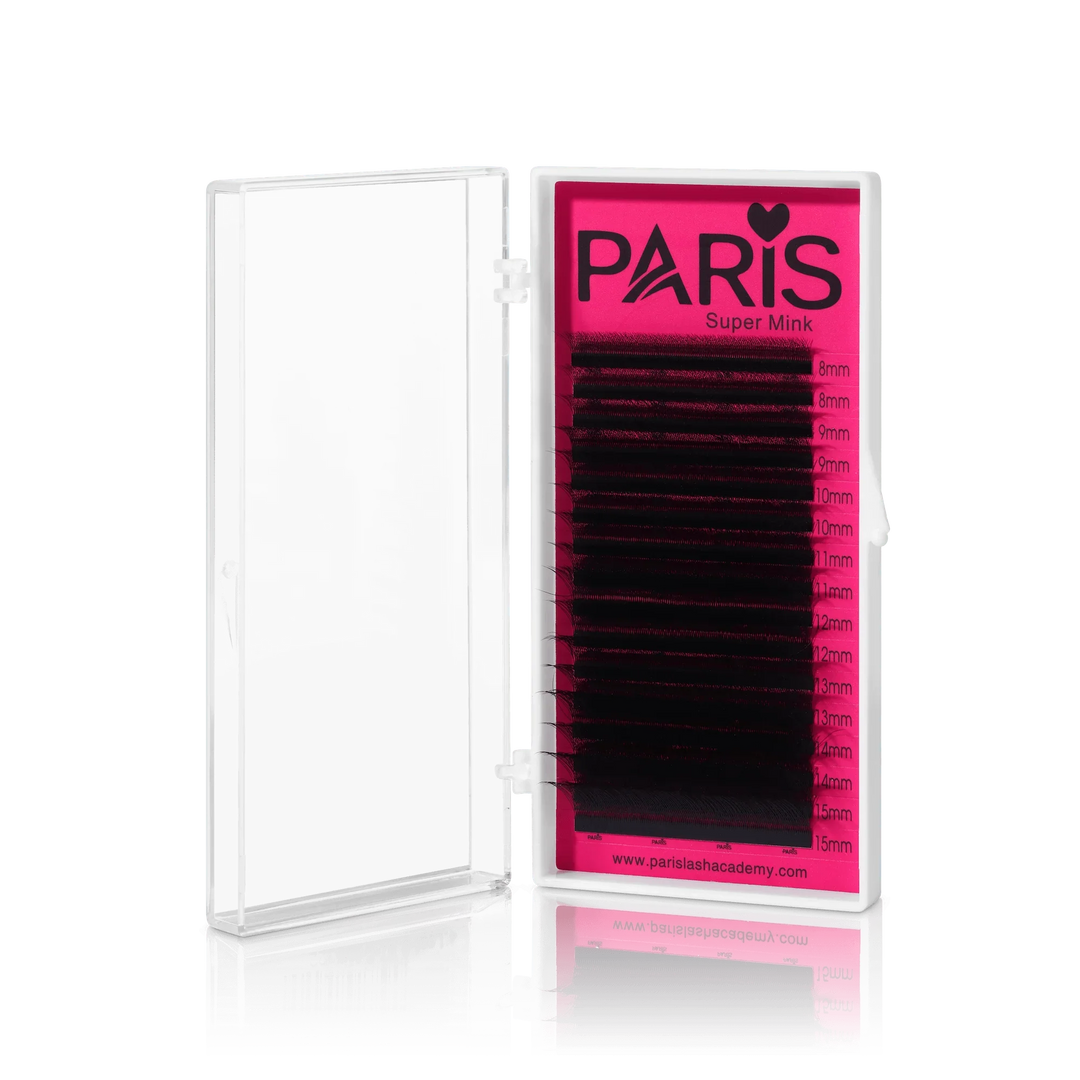 Clover lash trays from PLA Beauty Inc. — Single length (front view of open lash tray)