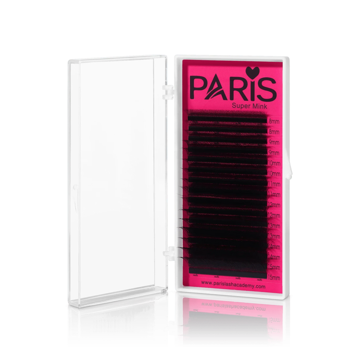Clover lash trays from PLA Beauty Inc. — Single length (front view of open lash tray)