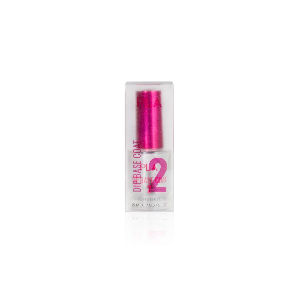 Dip Base Coat from PLA Beauty Inc. (front view of the bottle in box)